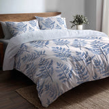 Country / Farmhouse Bedding Set of 3 - Mist Blue Ferns Duvet Cover with Shams