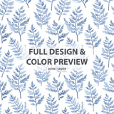 Country / Farmhouse Bedding Set of 3 - Mist Blue Ferns Duvet Cover with Shams