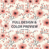 Country / Farmhouse Bedding Set of 5 - Pink Blush Blossoms Duvet Cover And Throw Pillow Set