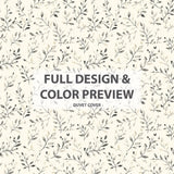 Country / Farmhouse Bedding Set of 5 - Cream Cottage Leaves Duvet Cover And Throw Pillow Set