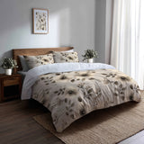 Country / Farmhouse Bedding Set 3 Pcs - Antique Linen Florals Duvet Cover Set