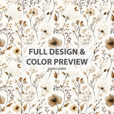 Country / Farmhouse Bedding Set of 5 - Faded Soil Florals Duvet Cover And Throw Cushion Set