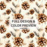 Floral Duvet Cover Set of 3 - Rustic Pinecone Light Bedding Set