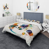 Multi-Color Watercolor Geometric Art I - Duvet Cover Set