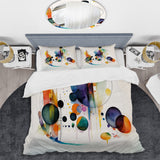 Multi-Color Watercolor Geometric Art I - Duvet Cover Set