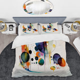 Multi-Color Watercolor Geometric Art I - Duvet Cover Set
