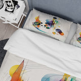 Multi-Color Watercolor Geometric Art I - Duvet Cover Set