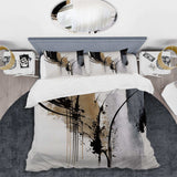 Black, White And Gold Expression II - Duvet Cover Set