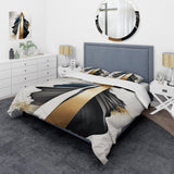 Black And Gold Cubic Expression VII - Duvet Cover Set