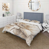 Single Beige Flower III - Duvet Cover Set