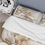 Single Beige Flower III - Duvet Cover Set