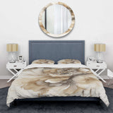 Single Beige Flower IV - Duvet Cover Set