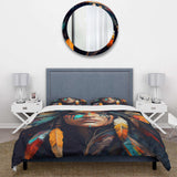 Colorful Native American Woman III - Duvet Cover Set