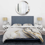 Abstract Geode Marble Waves Grey III - Duvet Cover Set