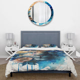Tiger Portrait With Flowers II - Duvet Cover Set