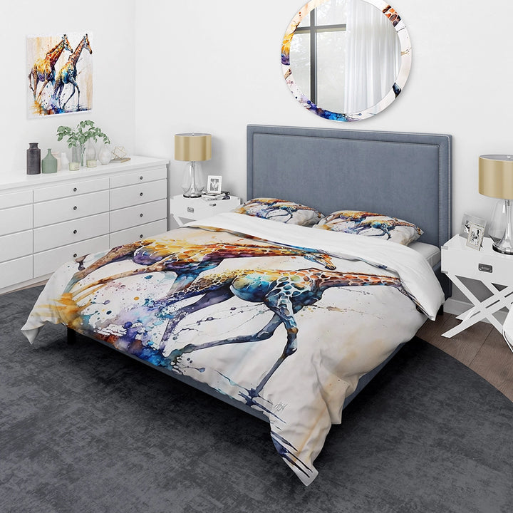 Giraffs Running - Duvet Cover Set