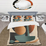 Cream Green Minimalism Quiet Depths - Duvet Cover Set