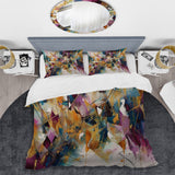 Golden Explosion Triangles I - Duvet Cover Set