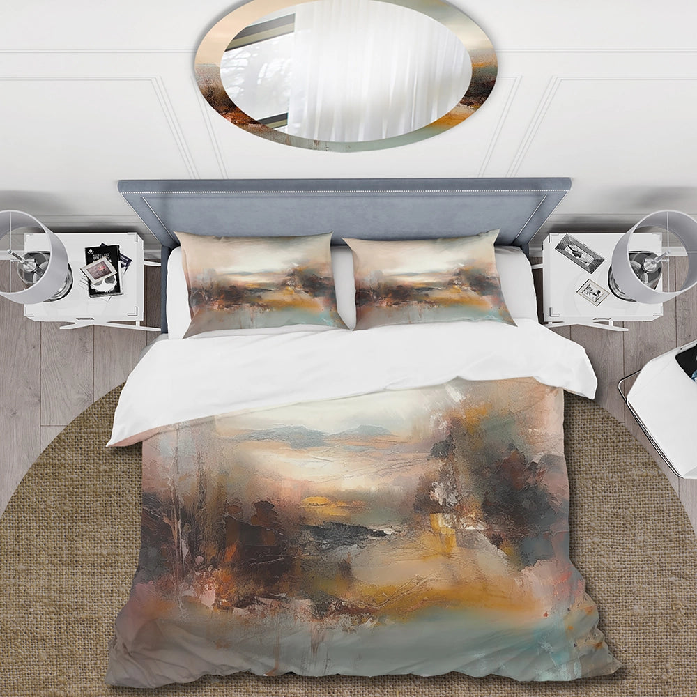 Brown Abstracted Nature III - Duvet Cover Set