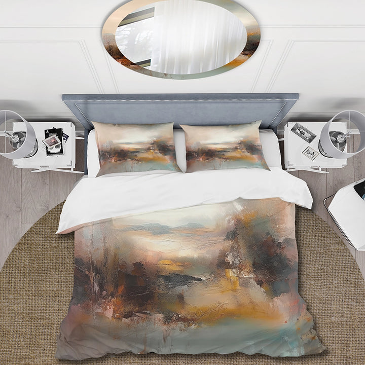 Brown Abstracted Nature III - Duvet Cover Set