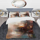 Brown Abstracted Nature IV - Duvet Cover Set