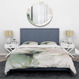 Green And Cream Essence Of Modernity I - Duvet Cover Set
