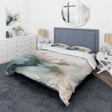 Green And Cream Essence Of Modernity II - Duvet Cover Set