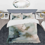 Green And Cream Essence Of Modernity II - Duvet Cover Set