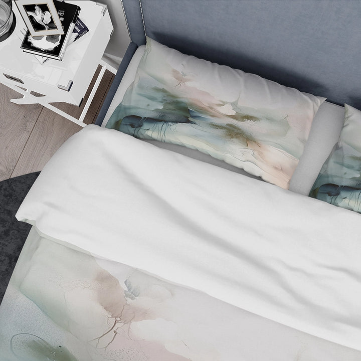 Green And Cream Essence Of Modernity II - Duvet Cover Set
