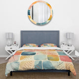 Orange Fun Pattern Of Shapes III - Duvet Cover Set