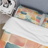 Orange Fun Pattern Of Shapes III - Duvet Cover Set