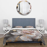 Marble Pink Gold Peony Flower IV - Duvet Cover Set