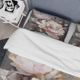 Pink Grey Peonies Elegance II - Duvet Cover Set