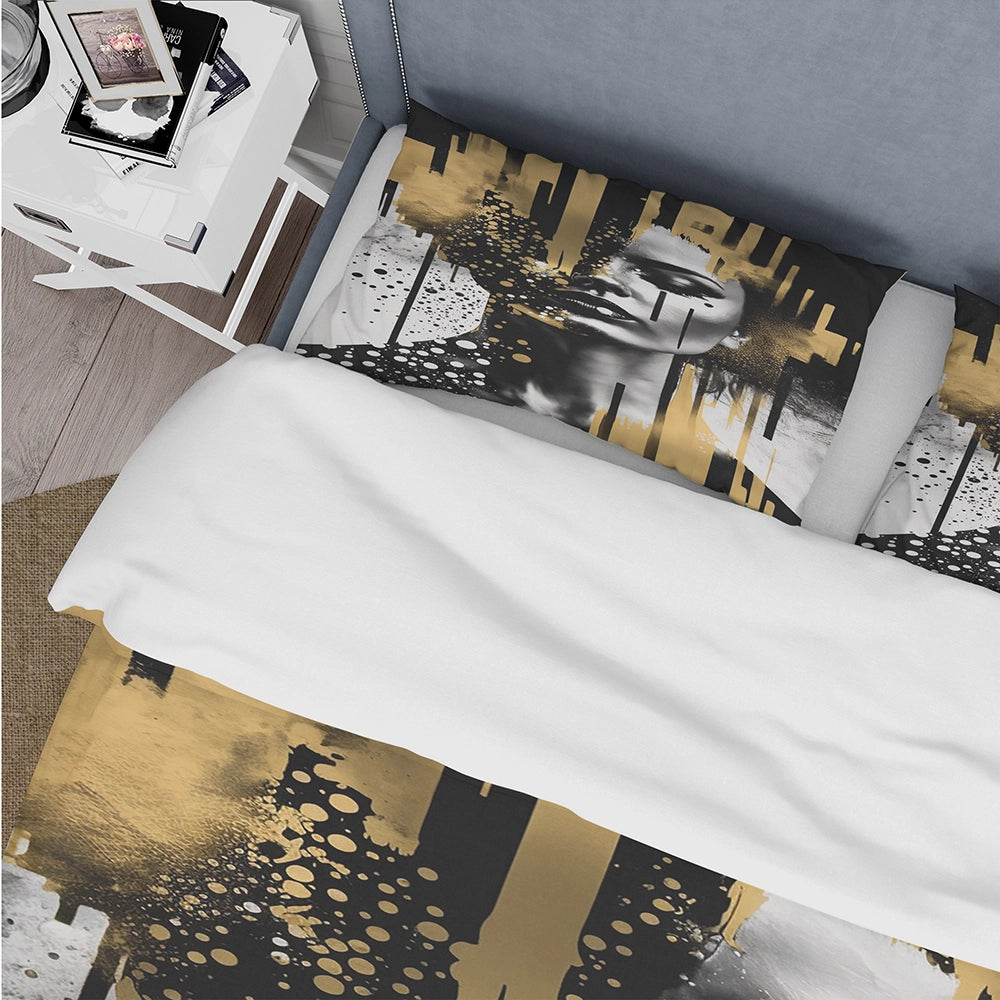 Golden Fluidity Of Womanhood II - Duvet Cover Set
