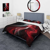 Red Black Contemplative Abstraction VI - Duvet Cover Set