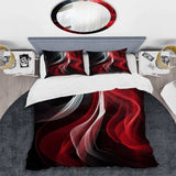 Red Black Contemplative Abstraction VI - Duvet Cover Set