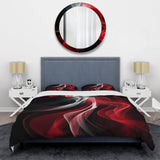 Red Black Contemplative Abstraction VI - Duvet Cover Set