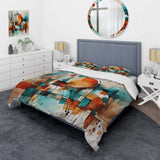 Orange Geometric Energy - Duvet Cover Set