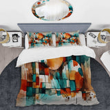 Orange Geometric Energy - Duvet Cover Set