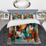 Orange Geometric Energy - Duvet Cover Set
