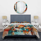 Orange Geometric Energy - Duvet Cover Set