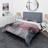 Evolving Shapes In Pink Marble IV - Duvet Cover Set