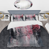 Evolving Shapes In Pink Marble IV - Duvet Cover Set