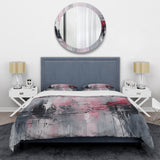 Evolving Shapes In Pink Marble IV - Duvet Cover Set