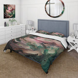 Pink Green Inner Worlds Of Marble IV - Duvet Cover Set