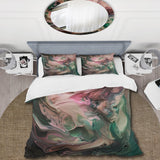 Pink Green Inner Worlds Of Marble IV - Duvet Cover Set