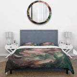 Pink Green Inner Worlds Of Marble IV - Duvet Cover Set