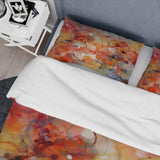 Orange Red Marbled Dreamscape II - Duvet Cover Set