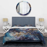 Gold Purple Captivating Liquid Ink I - Duvet Cover Set