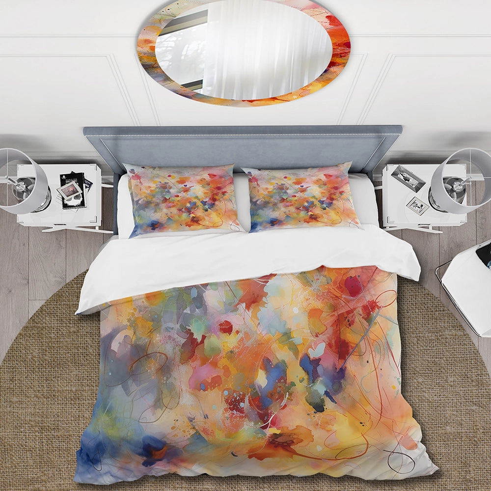 Colorful Transformations Of Flow II - Duvet Cover Set